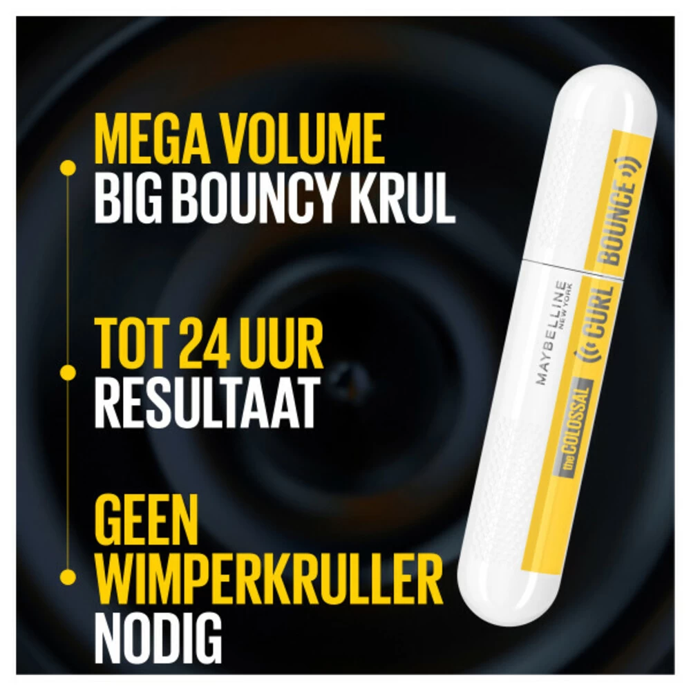 Maybelline Colossal Curl Bounce Mascara Very Black - Waterproof 4 Maybelline Colossal Curl Bounce Mascara Very Black - Waterproof - Afbeelding 4
