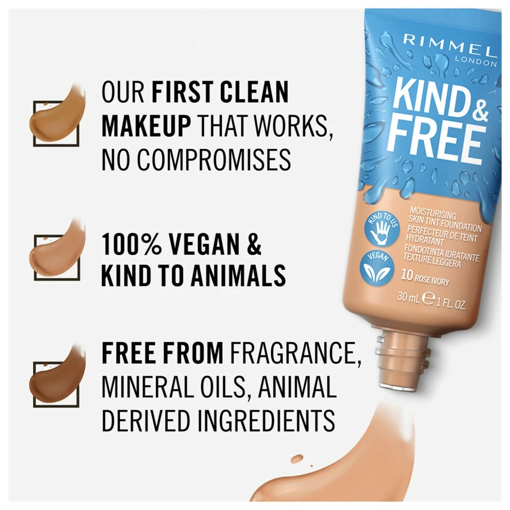 Rimmel KIND & FREE Vegan Foundation 510 Cinnamon 3 Rimmel KIND & FREE Vegan Foundation 510 Cinnamon - Afbeelding 3