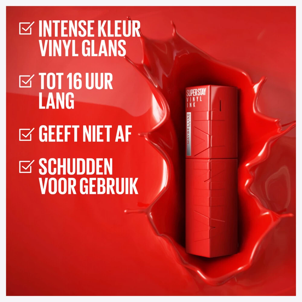 Maybelline MNY Vinyl Ink Lippenstift 50 Wicked 4 Maybelline MNY Vinyl Ink Lippenstift 50 Wicked - Afbeelding 4