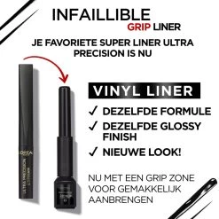 L'Oreal Lu0027Oréal Infaillible Grip 24H Vinyl Liquid Eyeliner Zwart -Cosmetica Serie Winkel 1071944 4