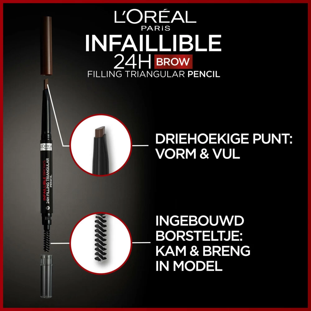 L'Oreal Lu0027Oréal 24H Brow Filling Triangular Pencil 5.23 Auburn 3 L'Oreal Lu0027Oréal 24H Brow Filling Triangular Pencil 5.23 Auburn - Afbeelding 3