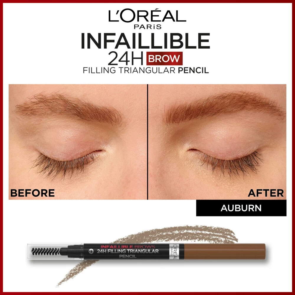 L'Oreal Lu0027Oréal 24H Brow Filling Triangular Pencil 5.23 Auburn 4 L'Oreal Lu0027Oréal 24H Brow Filling Triangular Pencil 5.23 Auburn - Afbeelding 4